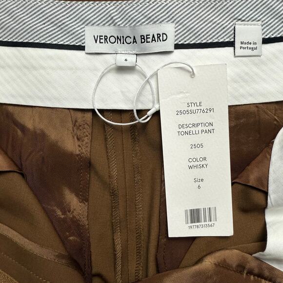 Veronica Beard Brown Wide-Leg Trousers - Picture 8 of 8